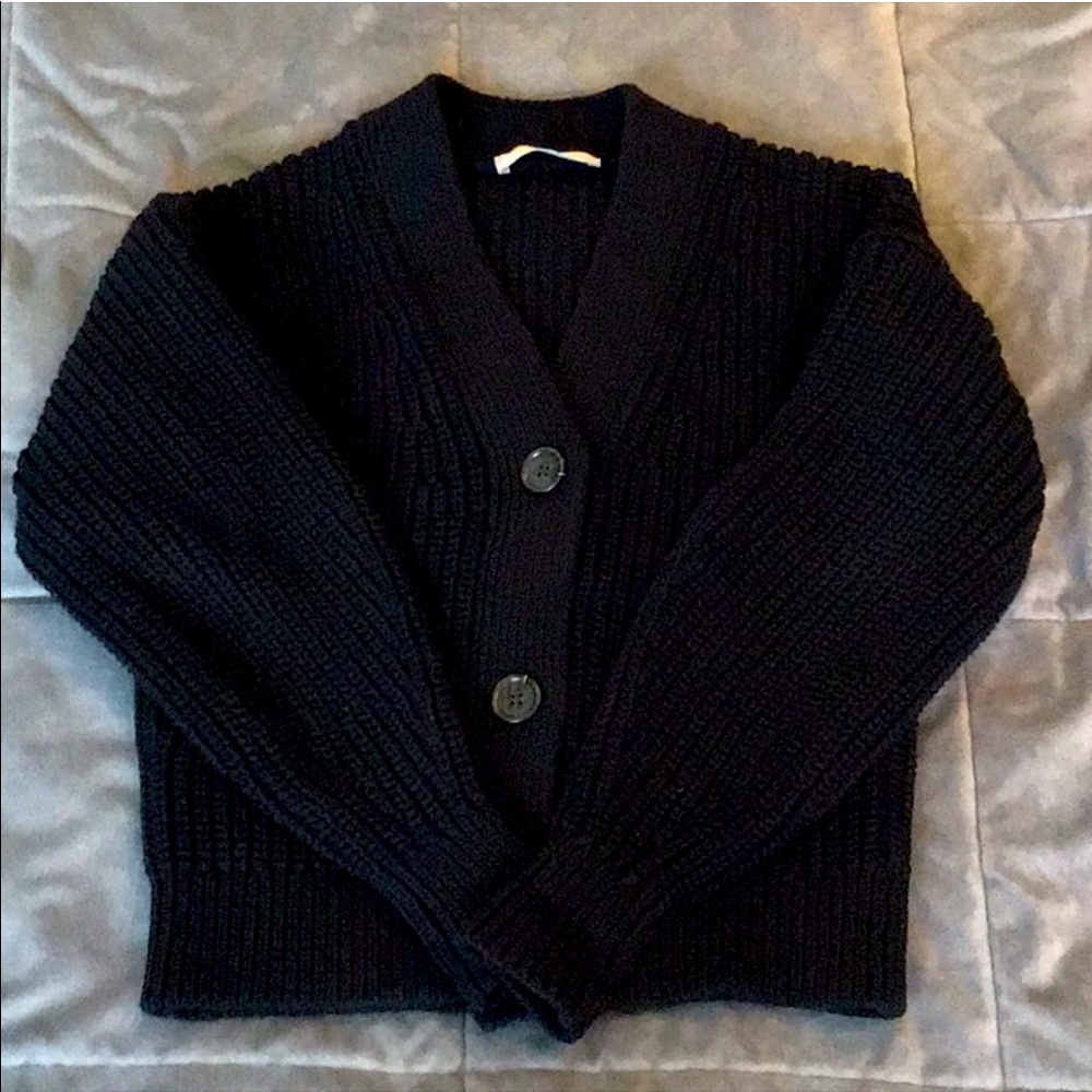 Everlane Texture Cotton Crop Cardigan